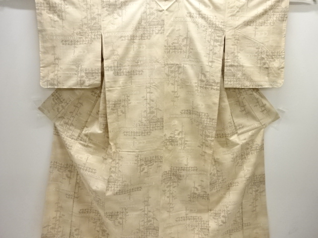 JAPANESE KIMONO / TSUMUGI / WOVEN SCENERY OF TREES